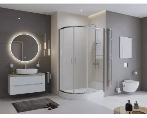 Душевой уголок BelBagno UNO-195-RH-2-100/80-C-Cr