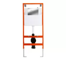 Инсталляция для подвесного унитаза в комплекте с клавишей смыва с круглыми кнопками BelBagno BB097SET.R.CR