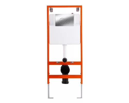 Инсталляция для подвесного унитаза в комплекте с клавишей смыва с круглыми кнопками BelBagno BB097SET.R.CR