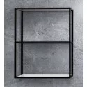 Двухъярусная подвесная металлическая полка 60x30x80 CEZARES CADRO-60/30/80-2C-SO-MET-ST Nero