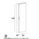 Колонна для ванной комнаты без зеркала реверсивная CEZARES 54586 Frassino bianco