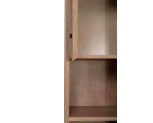 Шкаф подвесной с одной распашной дверцей с доводчиками одной открытой полкой левосторонний Belbagno KRAFT-1600-1A-SC-RNN-L