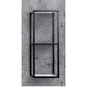 Двухъярусная подвесная металлическая полка 30x30x80 CEZARES CADRO-30/30/80-2C-SO-MET-ST Nero