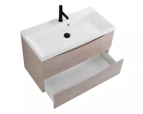 Тумба с раковиной подвесная BelBagno MARINO-800 Rovere Grigio, раковина белая  BB800/450-LV-MR-AST