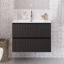 Тумба с раковиной подвесная 70 см, BelBagno UNO-MINI-700-2C-SO-GSO Темно-Серый матовый, раковина белая BB-8099-3-70 Тумба с раковиной подвесная 70 см, BelBagno UNO-MINI-700-2C-SO-GSO Темно-Серый матовый, раковина белая BB-8099-3-70