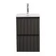 Тумба с раковиной подвесная 40 см, BelBagno UNO-MINI-400-2C-SO-GSO Темно-Серый матовый, раковина белая BB-8099-3-40