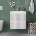 Тумба с раковиной подвесная 60 см, BelBagno UNO-MINI-600-2C-SO-BO Белая матовая, раковина белая BB-8099-3-60 Тумба с раковиной подвесная 60 см, BelBagno UNO-MINI-600-2C-SO-BO Белая матовая, раковина белая BB-8099-3-60