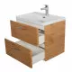 Подвесная тумба с раковиной Belbagno DUE 60 см Rovere Nature DUE-600-2C-SO-RN-P + BB-8076-3-60