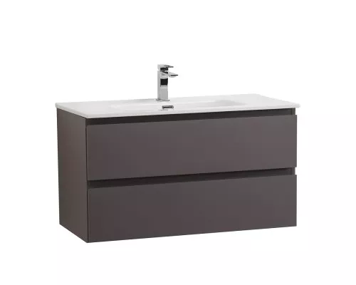 Тумба с раковиной подвесная BelBagno KRAFT-1000-2C-SO-GSO, 100 см, Темно-Серый Матовый, раковина белая BB1000ETL