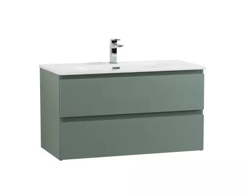 Тумба с раковиной подвесная BelBagno KRAFT-900-2C-SO-VO, 90 см, Еловый Матовый, раковина белая BB-8099-90