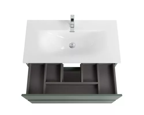 Тумба с раковиной подвесная BelBagno KRAFT-800-2C-SO-VO, 80 см, Еловый Матовый, раковина белая BB-8099-80