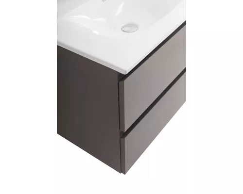 Тумба с раковиной подвесная BelBagno KRAFT-700-2C-SO-GSO, 70см, Темно-Серый Матовый, раковина белая BB-8099-70