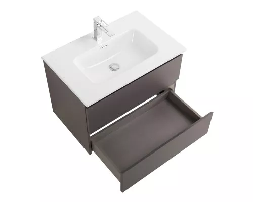 Тумба с раковиной подвесная BelBagno KRAFT-600-2C-SO-GSO, 60 см, Темно-Серый Матовый, раковина белая BB600ETL