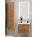 Подвесная тумба с раковиной Belbagno DUE 60 см Rovere Nature DUE-600-2C-SO-RN-P + BB-8076-3-60