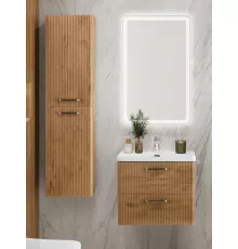 Подвесная тумба с раковиной Belbagno DUE 60 см Rovere Nature DUE-600-2C-SO-RN-P + BB-8076-3-60