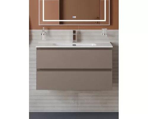 Тумба с раковиной подвесная BelBagno KRAFT-800-2C-SO-CO, 80 см, Бежевый Матовый, раковина белая BB800ETL