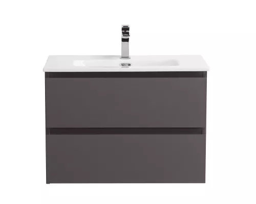 Тумба с раковиной подвесная BelBagno KRAFT-600-2C-SO-GSO, 60 см, Темно-Серый Матовый, раковина белая BB600ETL