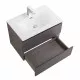 Тумба с раковиной подвесная BelBagno KRAFT-700-2C-SO-GSO, 70см, Темно-Серый Матовый, раковина белая BB-8099-70
