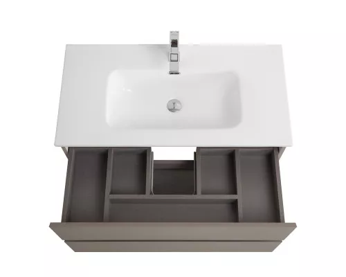 Тумба с раковиной подвесная BelBagno KRAFT-800-2C-SO-CO, 80 см, Бежевый Матовый, раковина белая BB800ETL