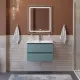 Тумба с раковиной подвесная BelBagno KRAFT-700-2C-SO-AO, 70 см, Голубой Матовый, раковина белая BB700ETL
