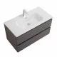 Тумба с раковиной подвесная BelBagno KRAFT-900-2C-SO-GSO, 90 см, Темно-Серый Матовый, раковина белая BB900ETL