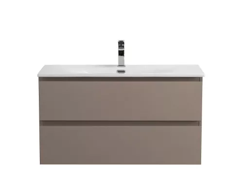 Тумба с раковиной подвесная BelBagno KRAFT-800-2C-SO-CO, 80 см, Бежевый Матовый, раковина белая BB-8099-80