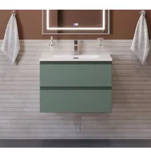 Тумба с раковиной подвесная BelBagno KRAFT-600-2C-SO-VO, 60 см, Еловый Матовый, раковина белая BB-8099-600