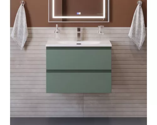 Тумба с раковиной подвесная BelBagno KRAFT-600-2C-SO-VO, 60 см, Еловый Матовый, раковина белая BB-8099-600