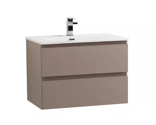 Тумба с раковиной подвесная BelBagno KRAFT-700-2C-SO-CO, 70 см, Бежевый Матовый, раковина белая BB-8099-70