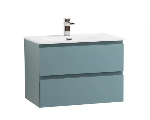 Тумба с раковиной подвесная BelBagno KRAFT-600-2C-SO-AO, 60 см, Голубой Матовый, раковина белая BB-8099-60