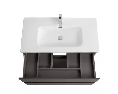 Тумба с раковиной подвесная BelBagno KRAFT-1000-2C-SO-GSO, 100 см, Темно-Серый Матовый, раковина белая BB1000ETL
