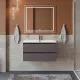 Тумба с раковиной подвесная BelBagno KRAFT-900-2C-SO-GSO, 90см, Темно-Серый Матовый, раковина белая BB-8099-90