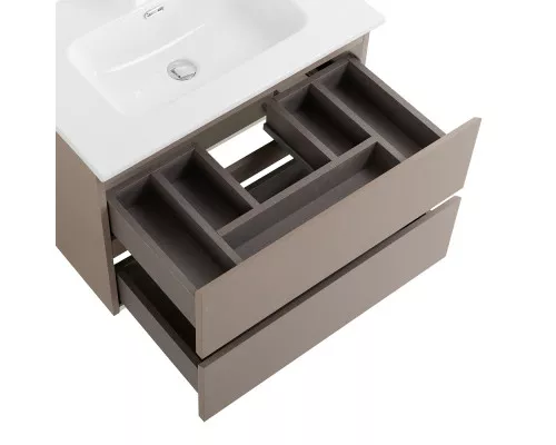 Тумба с раковиной подвесная BelBagno KRAFT-700-2C-SO-CO, 70 см, Бежевый Матовый, раковина белая BB700ETL