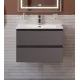 Тумба с раковиной подвесная BelBagno KRAFT-700-2C-SO-GSO, 70 см, Темно-Серый Матовый, раковина белая BB700ETL