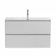 Тумба с раковиной подвесная 100 см, BelBagno UNO-1000-2C-SO-BO Bianco Opaco, раковина белая BB-8099-100