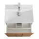 Подвесная тумба с раковиной Belbagno DUE 60 см Rovere Nature DUE-600-2C-SO-RN-P + BB-8076-3-60
