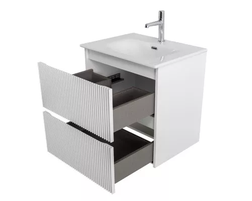 Тумба с раковиной подвесная 70 см, BelBagno UNO-700-2C-SO-BO Bianco Opaco, раковина белая BB-8099-70