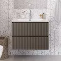 Тумба с раковиной подвесная 80 см, BelBagno UNO-MINI-800-2C-SO-СO Бежевый матовый, раковина белая BB-8099-3-80 Тумба с раковиной подвесная 80 см, BelBagno UNO-MINI-800-2C-SO-СO Бежевый матовый, раковина белая BB-8099-3-80