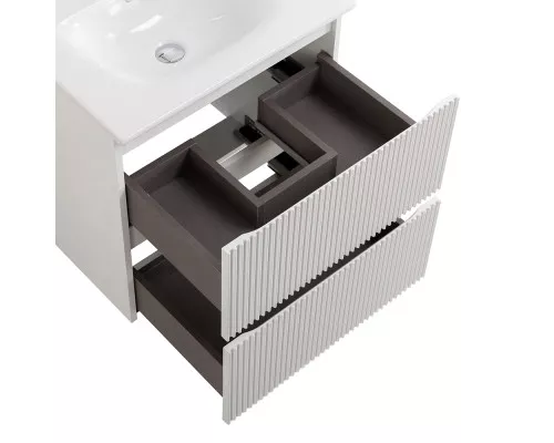 Тумба с раковиной подвесная 70 см, BelBagno UNO-700-2C-SO-BO Bianco Opaco, раковина белая BB-8099-70