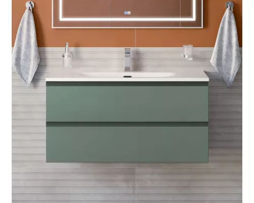 Тумба с раковиной подвесная BelBagno KRAFT-1000-2C-SO-VO, 100 см, Еловый Матовый, раковина белая BB-8099-100