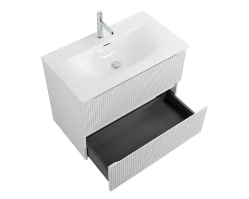 Тумба с раковиной подвесная 90 см, BelBagno UNO-900-2C-SO-BO Bianco Opaco, раковина белая BB-8099-90