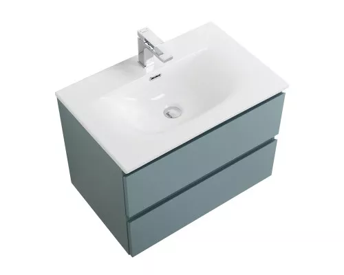 Тумба с раковиной подвесная BelBagno KRAFT-700-2C-SO-AO, 70 см, Голубой Матовый, раковина белая BB-8099-70