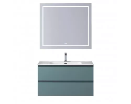 Тумба с раковиной подвесная BelBagno KRAFT-800-2C-SO-AO, 80 см, Голубой Матовый, раковина белая BB800ETL