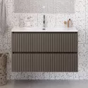 Тумба с раковиной подвесная 100 см, BelBagno UNO-MINI-1000-2C-SO-СO Бежевый матовый, раковина белая BB-8099-3-100 Тумба с раковиной подвесная 100 см, BelBagno UNO-MINI-1000-2C-SO-СO Бежевый матовый, раковина белая BB-8099-3-100