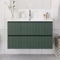 Тумба с раковиной подвесная 120 см, BelBagno UNO-1200-2C-SO-VO Еловый матовый, раковина белая BB-8099-120