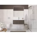 Тумба с раковиной подвесная 100 см, BelBagno UNO-1000-1C-SO-CO Бежевый матовый, раковина белая BB-8099-100