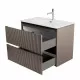 Тумба с раковиной подвесная 90 см, BelBagno UNO-900-2C-SO-CO Бежевый матовый, раковина белая BB-8099-90