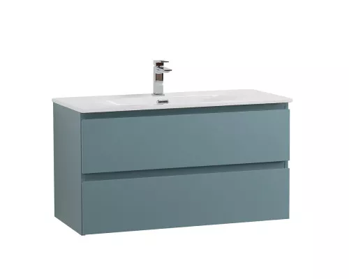 Тумба с раковиной подвесная BelBagno KRAFT-800-2C-SO-AO, 80 см, Голубой Матовый, раковина белая BB-8099-80