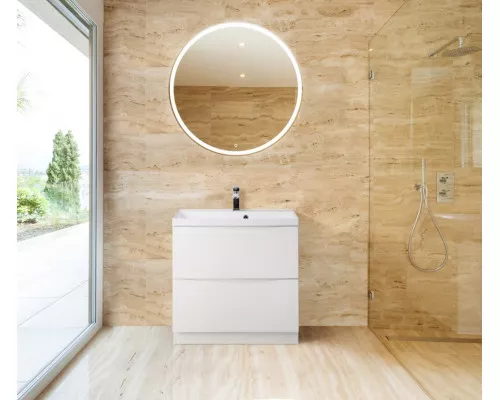 Тумба с раковиной напольная BelBagno MARINO-700 Bianco Lucido, раковина белая