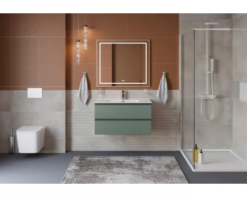 Тумба с раковиной подвесная BelBagno KRAFT-900-2C-SO-VO, 90 см, Еловый Матовый, раковина белая BB900ETL